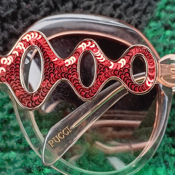 Emilio Pucci Sequined Detail Retro Woman\'s Sunglass NWT